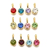 Ion Plating(IP) 304 Stainless Steel Micro Pave Rhinestonea Pendants STAS-K263-75B-G-1