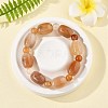 Natural Agate Bead Stretch Bracelets G-P570-01A-1