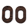Natural Wenge Wood Pendants WOOD-T023-57-2