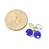 Handmade Polymer Clay Rhinestone Cherry Pendants PALLOY-JF03868-01-2