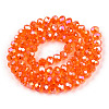 Electroplate Glass Beads Strands EGLA-A034-T6mm-B22-B-2