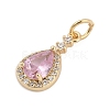 Brass Pave Cubic Zirconia Pendants KK-Q096-14D-G-2