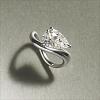 Brass Pave Single Cubic Zirconia Finger Rings for Women LS-ZK8046-8-2