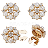 4Pcs Alloy Rhinestone Flower Ornament Buckle DIY-FG0007-77-1