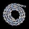 Transparent Electroplate Glass Beads Strands EGLA-N013-T6mm-B01-2