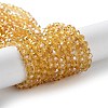 Electroplate Glass Bead Strands EGLA-R015-4mm-30-5