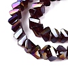 Electroplate Transparent Glass Beads Strands LS-EGLA-Q139-01A-A28-3