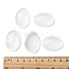 Transparent Oval Glass Cabochons GGLA-R022-35x25-5
