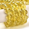 Drawbench Transparent Glass Beads Strands GLAD-Q012-8mm-06-2