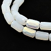 Frosted Imitation Jade Glass Beads Strands GLAA-P058-07A-09-4