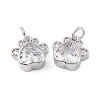Rack Plating Brass Micro Pave Cubic Zirconia Charms KK-C021-07P-3