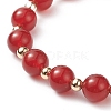 Natural Gemstone Round Beads Beaded Bracelets BJEW-JB09051-7