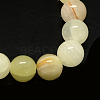 Natural Dyed Yellow Jade Gemstone Bead Strands G-R271-6mm-Y26-2
