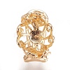 Brass Stud Earring Settings KK-P160-05G-NF-2
