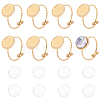 8Pcs 304 Stainless Steel Open Cuff Ring Component STAS-BBC0010-40G-1