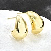 Brass Half Hoop Earrings EJEW-H104-18G-4