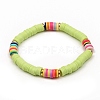 Handmade Polymer Clay Heishi Beads Stretch Bracelets BJEW-JB05305-04-1