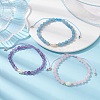 Natural Mixed Gemstone & Pearl Braided Bead Bracelets BJEW-JB09719-2