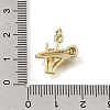 Brass Micro Pave Clear Cubic Zirconia Pendants CU-CBAEEA8-17G-3