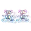 Gradient Color Transparrent Acrylic European Beads OACR-P024-01-01-1