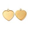 Ion Plating(IP) 304 Stainless Steel Pendant Cabochon Settings STAS-K148-04A-G-2