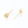 304 Stainless Steel Stud Earring Settings STAS-I088-H-05G-2