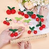 10Pcs 4 Styles Polyester Crochet Cherry DIY-WR0004-91-3