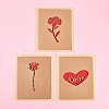 3 Sets Kraft Paper Greeting Cards AJEW-FS0001-27A-9