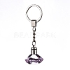 Diamond Shape Faceted Glass Keychain KEYC-F032-A05-1