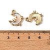 UV Plating Alloy Glass Pendants FIND-K032-40G-3