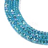 Electroplate Glass Beads Strands GLAA-Q105-03G-3