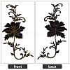 Gorgecraft 2Pcs Peony Computerized Embroidery Cloth Iron on/Sew on Patches DIY-GF0005-32D-3