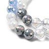 Electroplate Glass Beads Strands EGLA-D300-06-8mm-05-3