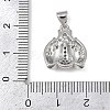 Brass Micro Pave Cubic Zirconia Pendants KK-A260-07C-P-3