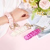3Pcs 3 Colors Satin Cloth Bracelet Wristlet/Hair Tie Keychain KEYC-SC0001-31A-4