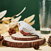 Wooden Cute Bird Carving Ornaments DJEW-WH0015-44B-4