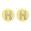 Brass Micro Pave Clear Cubic Zirconia Beads KK-T030-LA843-HX3-1