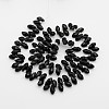 Electroplate Glass Faceted Teardrop Beads Strands X-EGLA-D014-14-1