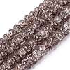 Crackle Transparent Glass Beads Strands GLAA-N069-02A-02-1
