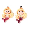 Opaque Resin Pendants RESI-D055-036P-1