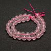 Natural Rose Quartz Beads Strands G-E375-6mm-01-3