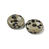 Natural Dalmatian Jasper Donut/Pi Disc Charms G-G142-01M-2