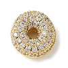 Brass Micro Pave Cubic Zirconia Beads KK-P290-61G-O-1