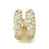 Brass Micro Pave Cubic Zirconia Letter Multi-Strand Links KK-D295-32G-08-1