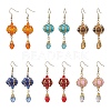 Mixed Stone Dangle Earrings EJEW-MZ00669-2
