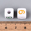 Opaque Acrylic European Large Hole Beads SACR-N020-01A-10-4