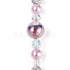 Glass and Acrylic and Imitation Pearl and Rhinestone Beads Strands MAK-T011-06E-2