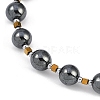 Synthetic Non-magnetic Hematite Beaded Stretch Bracelets for Women Men BJEW-F480-02E-2