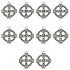 10Pcs Irish Tibetan Style Alloy Pendants PALLOY-YW0001-31-1