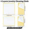 2Pcs 2 Style 4 Layers Silver Polishing Cloth TOOL-BBC0001-04C-2